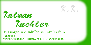 kalman kuchler business card